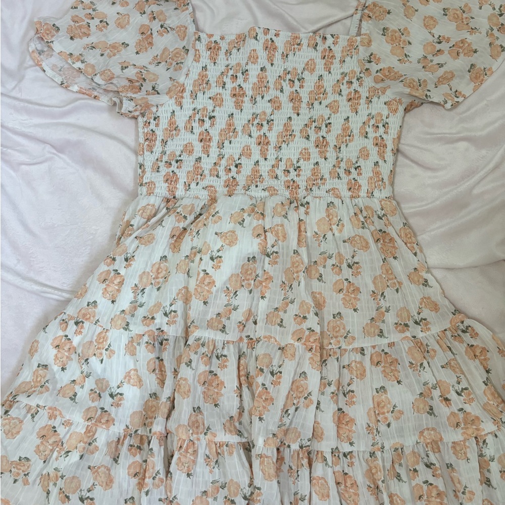Altar'd State Smocked Puff Sleeve Sundress